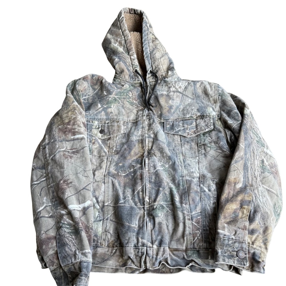 Levi's Men's Camo Fleece Lined Thick Jacket Size L *Missing Size Tag* Hunting‎